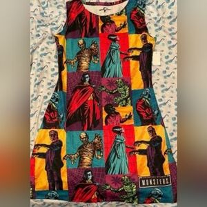 Universal Studios Hollywood Monsters Sleeveless Women's Dress Junior Large